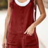 Fashion Sweet Solid Frenulum Spaghetti Strap Loose Jumpsuits