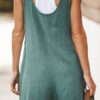 Fashion Sweet Solid Frenulum Spaghetti Strap Loose Jumpsuits