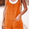 Fashion Sweet Solid Frenulum Spaghetti Strap Loose Jumpsuits