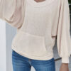 Fashion Casual Solid Split Joint Bateau Neck Tops