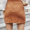 Fashion Street Solid Asymmetrical Mid Waist Type A Bottoms