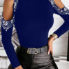 Fashion Street Solid Hot Drill Turtleneck Tops
