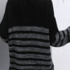 Fashion Street Striped Split Joint O Neck Tops