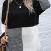 Fashion Street Patchwork Turtleneck Tops