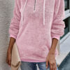 Fashion Street Solid Hooded Collar Tops