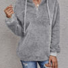 Fashion Street Solid Hooded Collar Tops