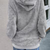 Fashion Street Solid Hooded Collar Tops