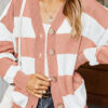 Sexy Casual Striped Split Joint V Neck Mid Waist Tops