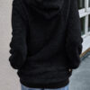 Fashion Street Solid Hooded Collar Tops