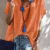 Fashion Casual Solid V Neck Tops