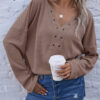 Fashion Casual Solid V Neck Tops