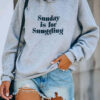 Fashion Casual Print Letter Hooded Collar Tops