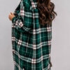 Fashion Street Plaid Split Joint Turndown Collar Outerwear