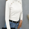 Fashion Street Solid Turtleneck Tops