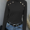 Fashion Street Solid Turtleneck Tops