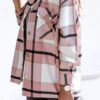 Fashion Street Plaid Split Joint Turndown Collar Tops