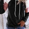 Fashion Casual Solid Split Joint Hooded Collar Tops