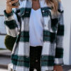 Fashion Street Plaid Split Joint Turndown Collar Tops