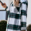 Fashion Street Plaid Split Joint Turndown Collar Tops