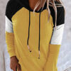 Fashion Casual Solid Split Joint Hooded Collar Tops