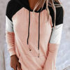 Fashion Casual Solid Split Joint Hooded Collar Tops