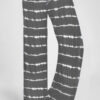 Street Striped Split Joint Loose High Waist Straight Bottoms