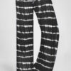 Street Striped Split Joint Loose High Waist Straight Bottoms