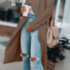 Fashion Casual Solid Outerwear