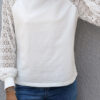 Fashion Elegant Solid Split Joint O Neck Tops