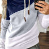 Fashion Street Patchwork Hooded Collar Tops