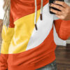 Fashion Street Patchwork Hooded Collar Tops