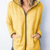 Fashion Casual Solid Hooded Collar Tops