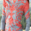 Fashion Street Print Split Joint O Neck Tops