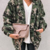 Fashion Casual Camouflage Print Hooded Collar Tops