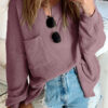 Fashion Casual Solid V Neck Tops