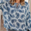 Fashion Street Print V Neck Tops