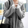 Fashion Street Solid Split Joint Hooded Collar Outerwear