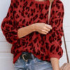 Fashion Street Leopard O Neck Tops