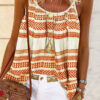 Fashion Casual Print Spaghetti Strap Tops