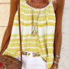 Fashion Casual Print Spaghetti Strap Tops