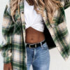 Fashion Casual Plaid Turndown Collar Tops