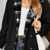 Fashion Street Solid Turndown Collar Outerwear