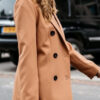 Fashion Street Solid Turn-back Collar Outerwear