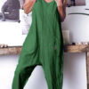 Fashion Street Solid V Neck Straight Jumpsuits