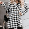 Fashion Street Plaid Turn-back Collar Outerwear