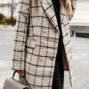 Fashion Street Plaid Turn-back Collar Outerwear