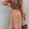 Fashion Street Print Split Joint V Neck A Line Dresses