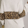 Fashion Street Leopard Split Joint Mandarin Collar Tops