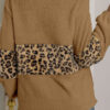 Fashion Street Leopard Split Joint Mandarin Collar Tops