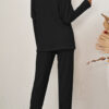 Fashion Casual Solid Split Joint O Neck Long Sleeve Two Pieces